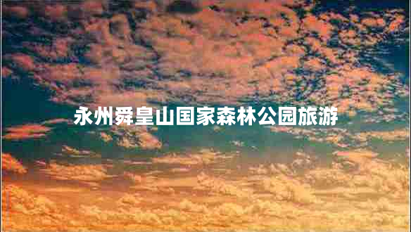 永州舜皇山國家森林公園旅游 永州舜皇山國家森林公園旅游