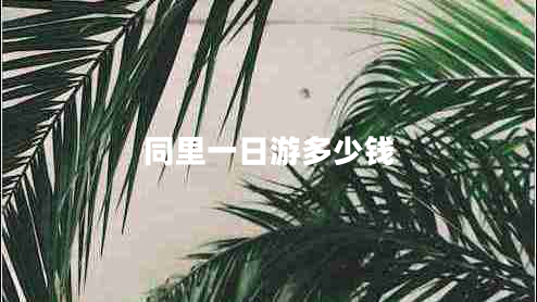 同里一日游多少錢