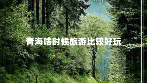 青海啥時候旅游比較好玩