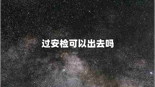 過安檢可以出去嗎