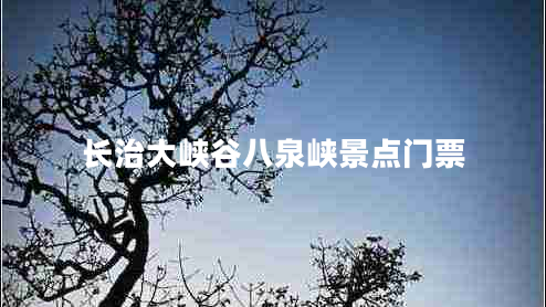 長治大峽谷八泉峽景點門票 長治大峽谷八泉峽景點門票