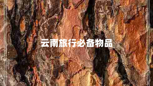 云南旅行必備物品