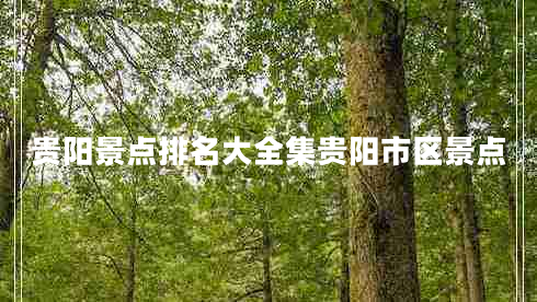 貴陽(yáng)景點(diǎn)排名大全集貴陽(yáng)市區(qū)景點(diǎn)
