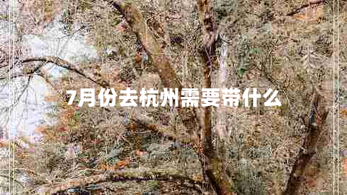 7月份去杭州需要帶什么