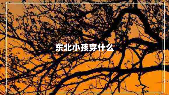 東北小孩穿什么