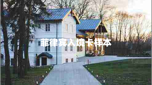 菲律賓入境卡樣本