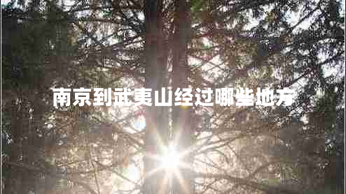 南京到武夷山經(jīng)過哪些地方