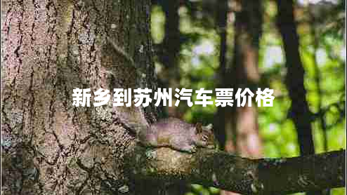 新鄉(xiāng)到蘇州汽車票價(jià)格