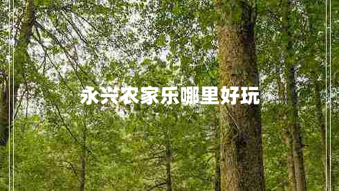 永興農(nóng)家樂哪里好玩
