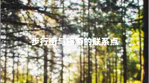 步行街與旅游的聯(lián)系點(diǎn)