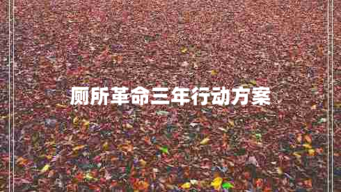 廁所革命三年行動方案