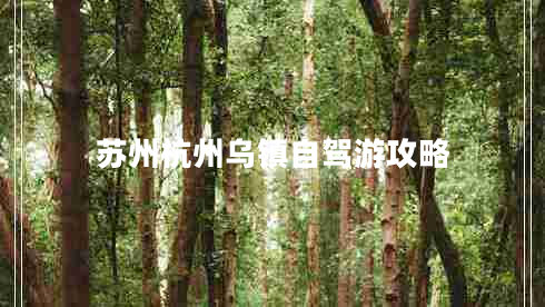 蘇州杭州烏鎮(zhèn)自駕游攻略