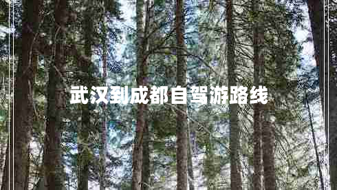 武漢到成都自駕游路線