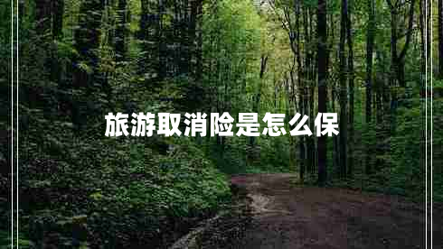 旅游取消險是怎么保 旅游取消險是怎么保