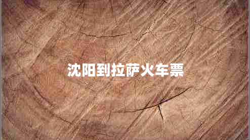 沈陽到拉薩火車票