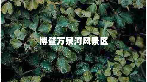 博鰲萬泉河風景區(qū)