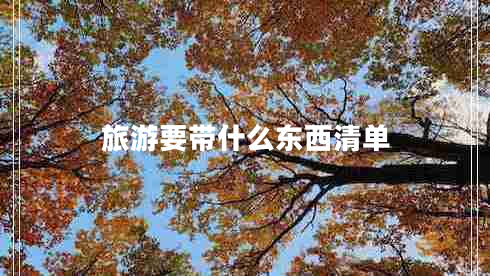 旅游要帶什么東西清單 旅游要帶什么東西清單