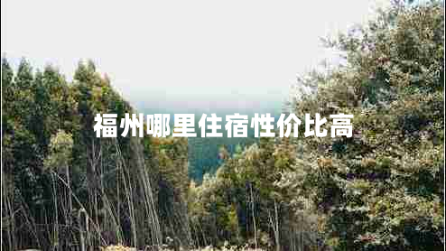福州哪里住宿性價比高