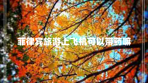 菲律賓旅游上飛機(jī)可以帶藥嘛