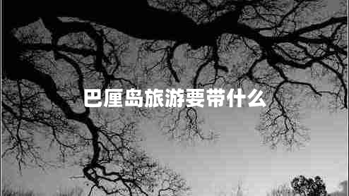 巴厘島旅游要帶什么