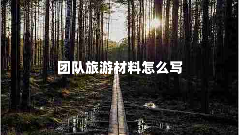 團隊旅游材料怎么寫
