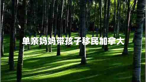 單親媽媽帶孩子移民加拿大 單親媽媽帶孩子移民加拿大