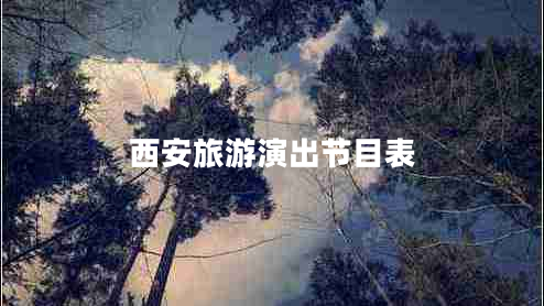 西安旅游演出節(jié)目表