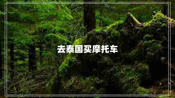 去泰國買摩托車