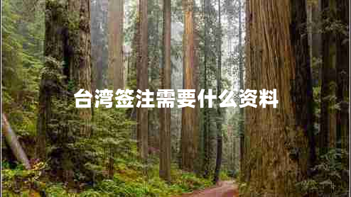 臺(tái)灣簽注需要什么資料