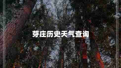芽莊歷史天氣查詢