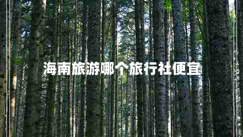 海南旅游哪個旅行社便宜