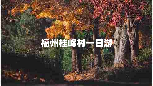 福州桂峰村一日游 福州桂峰村一日游