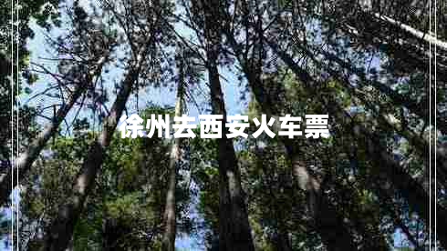 徐州去西安火車票 徐州去西安火車票