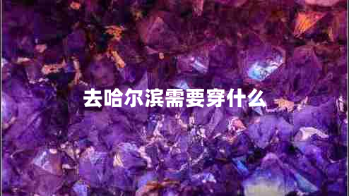 去哈爾濱需要穿什么