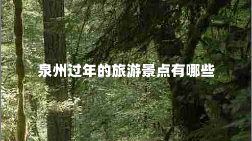 泉州過年的旅游景點有哪些