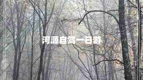 河源自駕一日游