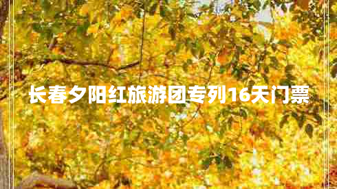 長(zhǎng)春夕陽(yáng)紅旅游團(tuán)專列16天門票