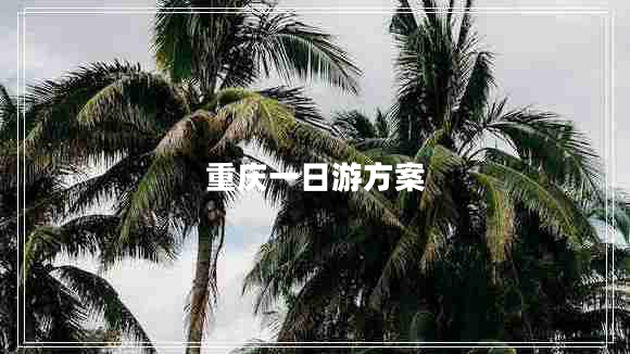 重慶一日游方案 重慶一日游方案