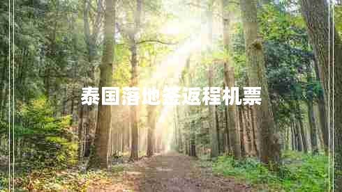 泰國落地簽返程機(jī)票