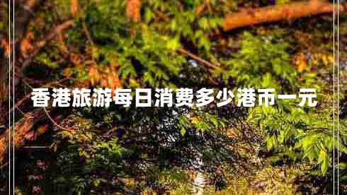 香港旅游每日消費(fèi)多少港幣一元