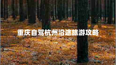 重慶自駕杭州沿途旅游攻略