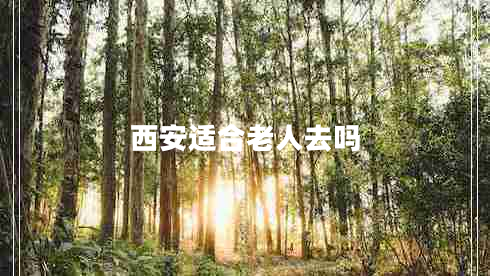 西安適合老人去嗎 西安適合老人去嗎