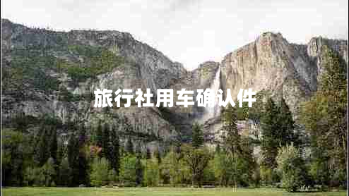 旅行社用車確認(rèn)件