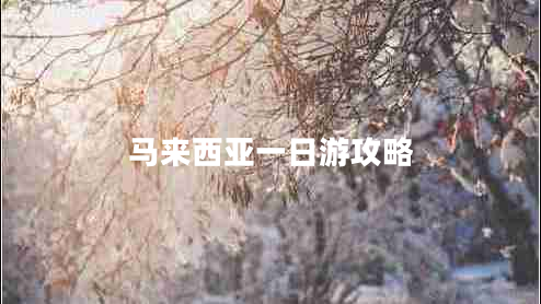 馬來西亞一日游攻略