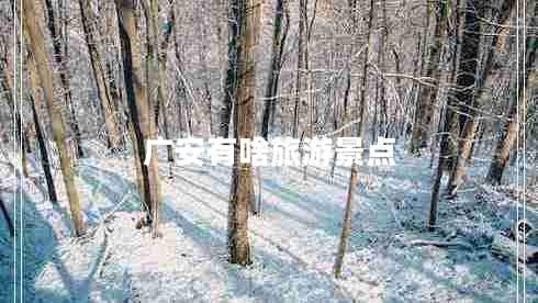 廣安有啥旅游景點