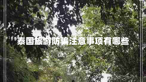 泰國旅游防騙注意事項有哪些