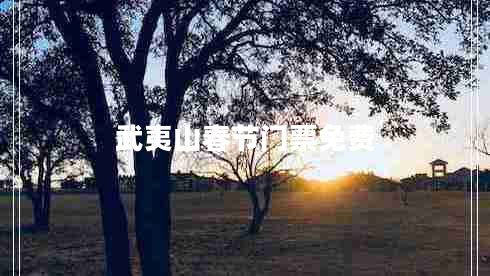 武夷山春節(jié)門票免費