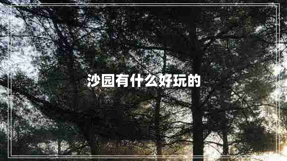 沙園有什么好玩的 沙園有什么好玩的