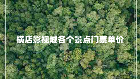 橫店影視城各個(gè)景點(diǎn)門票單價(jià)