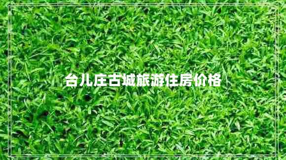 臺(tái)兒莊古城旅游住房?jī)r(jià)格